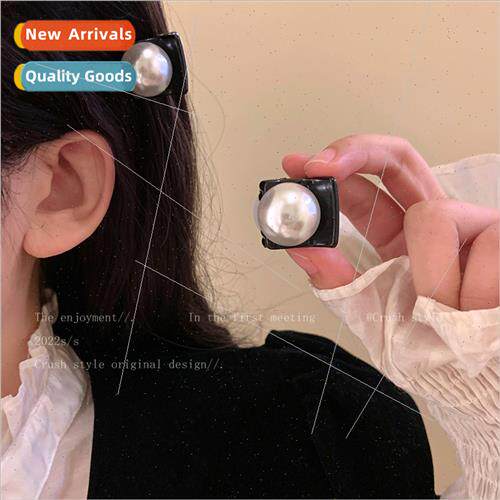 French mini small size pearl grab clip female elegant side h