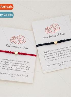 Creative love 6 knots red rope lucky friendship braided adju