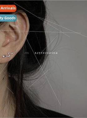 Mini small snake earrings stud earrings Korea earrings snake