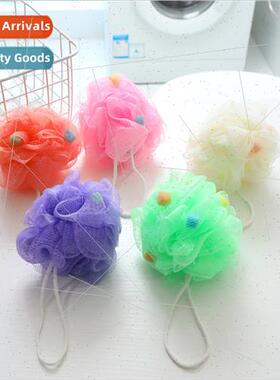 Large Sponge Bath Ball Colorful Nylon Back Rub Bath Flower J