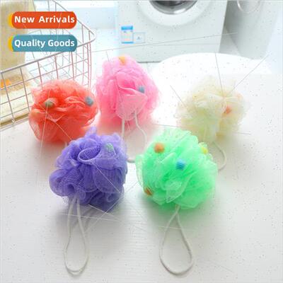 Large Sponge Bath Ball Colorful Nylon Back Rub Bath Flower J