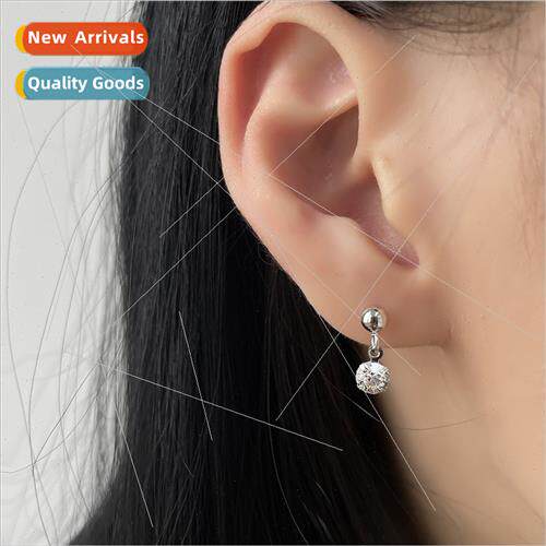 mple zirconia earrings small cute mini single diamond small