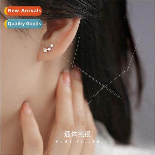S925 silver pentagram earrings female star earrings simple c