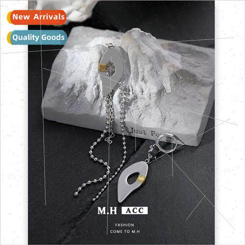 Mirror asymmetric earrings fashion 925 silver pin earrings f