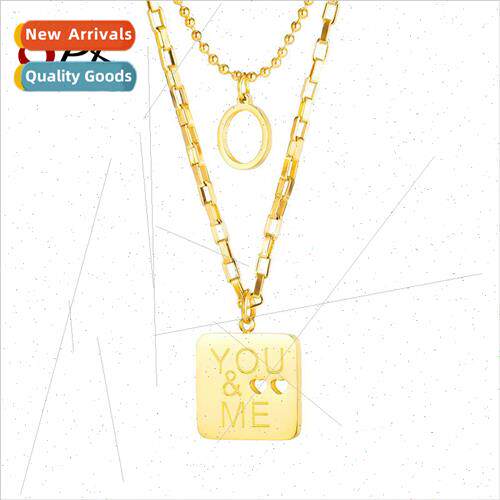 Europe double layered wear tanium steel collarbone chain fas