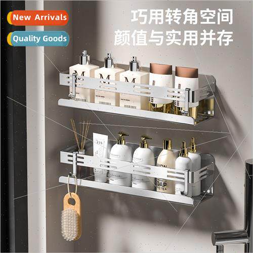 Stainless steel shelf wh hook bathroom shower gel shampoo no