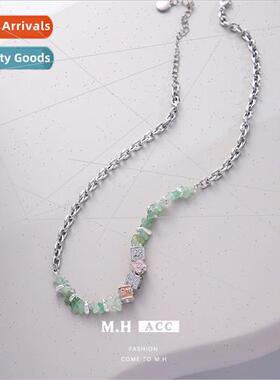 Fortune Dice Necklace Women Zirconia Delicate Sweater Chain