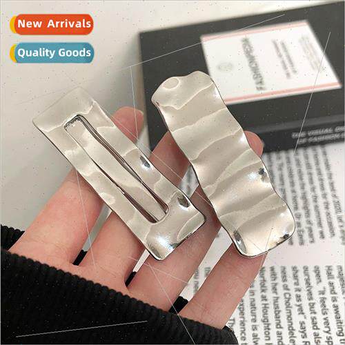 lver Wave One Word Hair Clip Female de Broken Hair Bangs Cli
