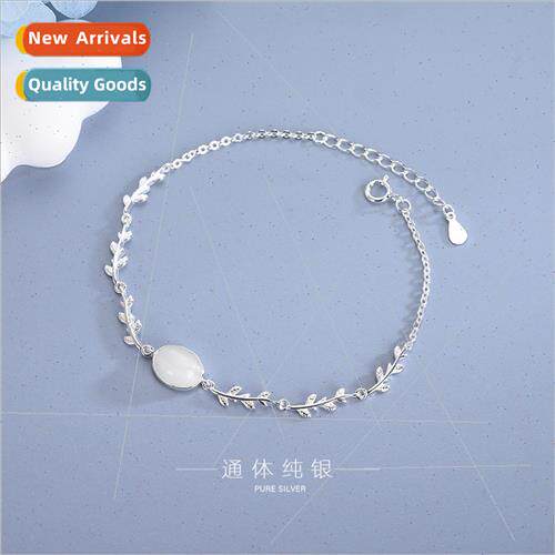 s925 silver Korea oval whe cat eye stone branch bracelet Mor