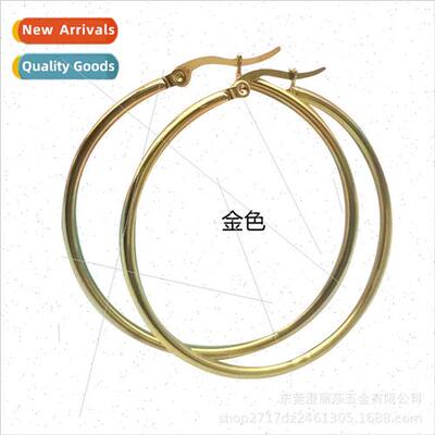 Fashion Europe hollow circle earrings fine needle press butt