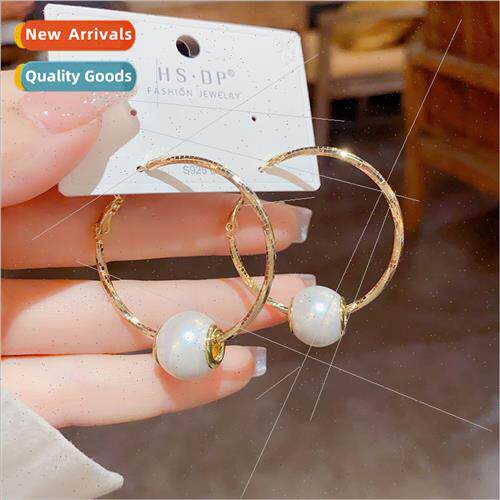 Fashion mple Pearl Large Earring che Delicate Earrings