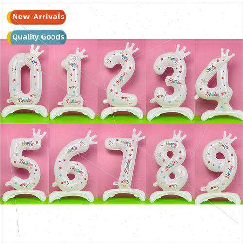 ins aluminum film balloon 32 inch whe crown number balloon c