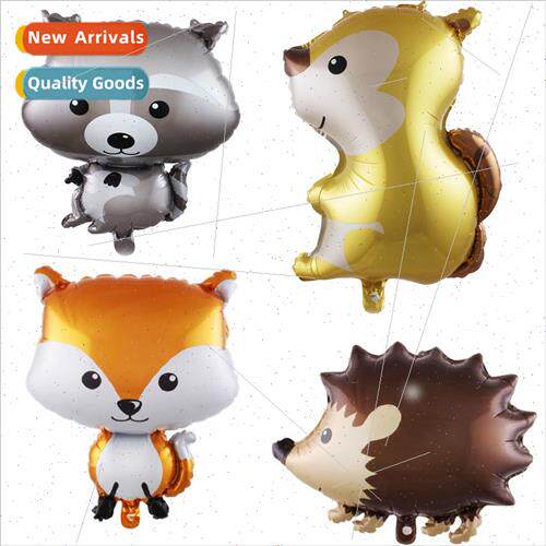 Animal Raccoon Squirrel Fox Hedgehog Aluminum Film Balloon C