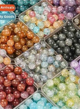 Handmade diy10mm glass water-dyed broken beads whin burst cr