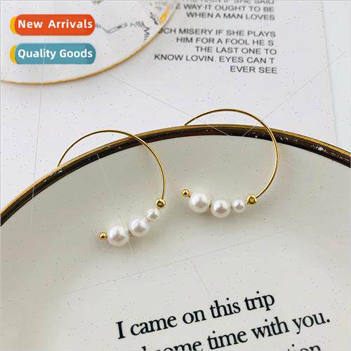 s925 silver jewelry Korea earrings geometric circle earrings
