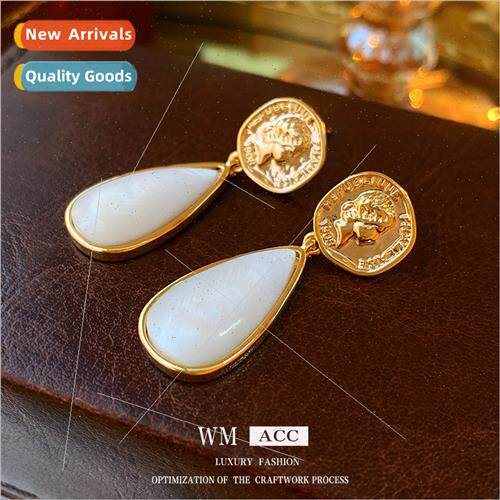 925 silver needle portra mother-of-pearl drop earrings elega