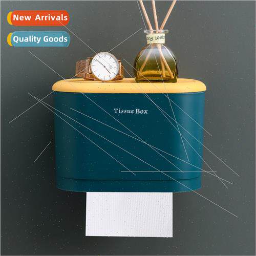 Wall-mounted paper towel box bathroom hole-free color collis