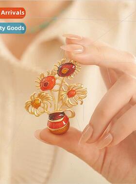 New niche retro Van Gogh sunflower Mori plant oil painting w