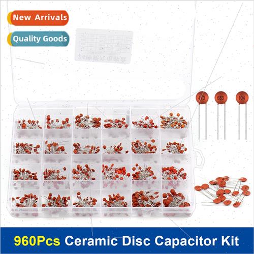 960PCS Ceramic Capacors Boxed 24 zes 40pcs Each 960pcs Ceram
