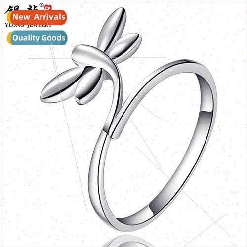 s925 silver jewelry dragonfly opening female tail ring hjewe