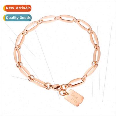 Korea hjewelry ins geometric square sign rose gold bracelet