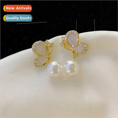 925 silver needle new gentle wind pearl earrings earrings Ko