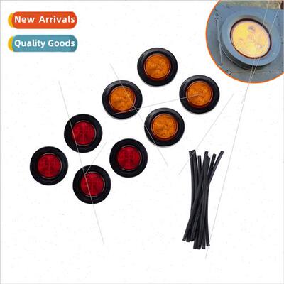 2 inches red yellow rubber ring round light LED round side l