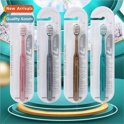 Porcelain handle soft bristles adult toothbrush soft gum car