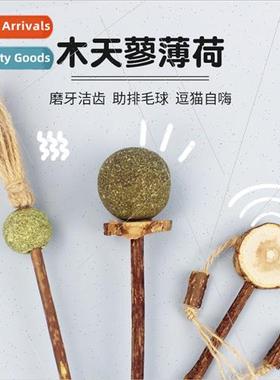 Fun Catnip Balls Microphone Tease Cat Stick Muten Polygonum