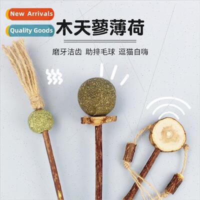 Fun Catnip Balls Microphone Tease Cat Stick Muten Polygonum