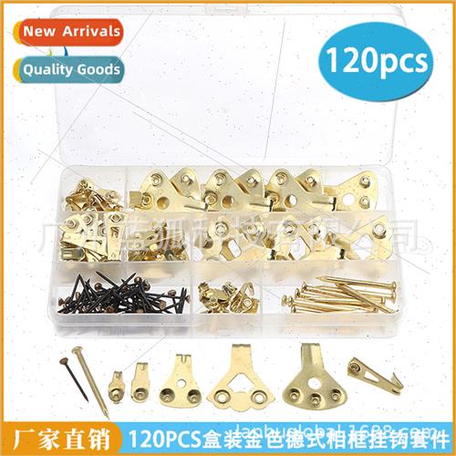Decorative Painting Brass Cap Hooks Accessories 120PCS Boxed