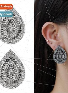 Autumn new copper zirconium exquise earrings high-end banque