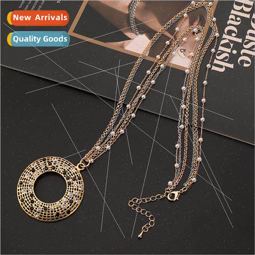 New necklace Europe atmosphere fashion circle nd geometric p