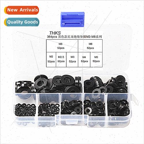 364pcs box black whe insulated flat washers furnure gaskets