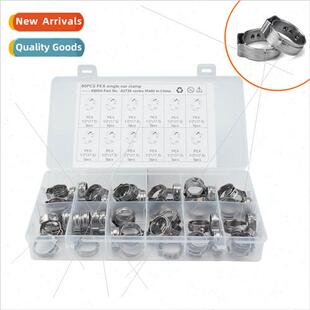 60PCS Steel PEX inch Only Clamps ngle Box Stainless