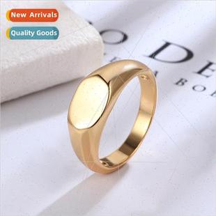 Europe Anchor Bare Body Ring ins Cool Gold Rings Women Engra