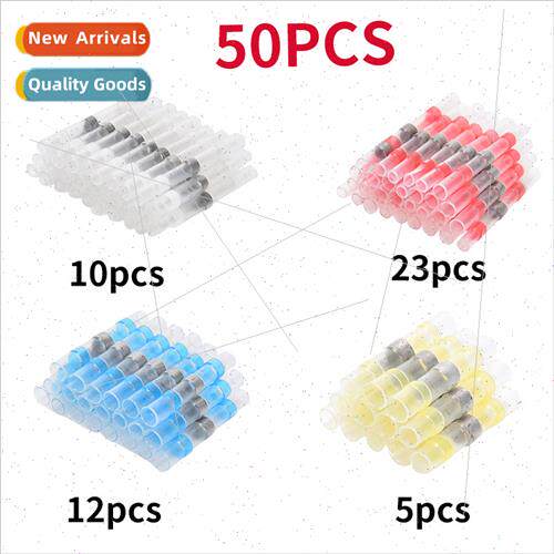 50-120PCS Solder Ring Sleeve Insulated Wire Butt Hollow Tube