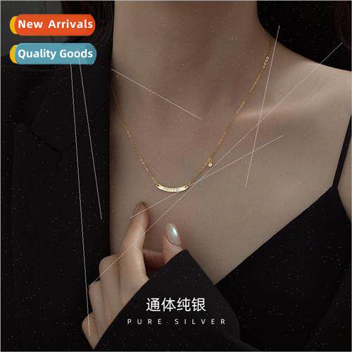 S925 lver Smile Necklace Female che Necklace Female  Collarb
