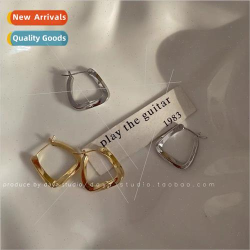 Oval Trapezoidal Geometric Irregular Earrings适用Women Simpl