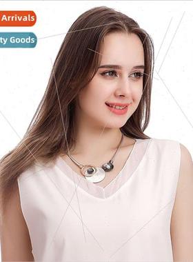 New necklaces Europe fashion color clashing geometric match