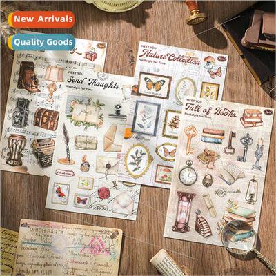 Time nostalgia-flat stickers creative retro small things han