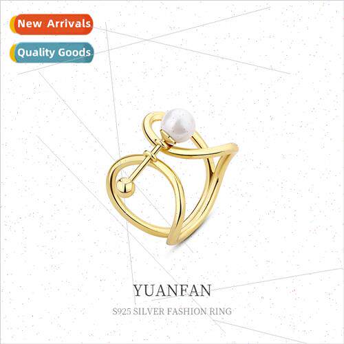 925 silver a two wear bead ring ins Europe niche earrings fe