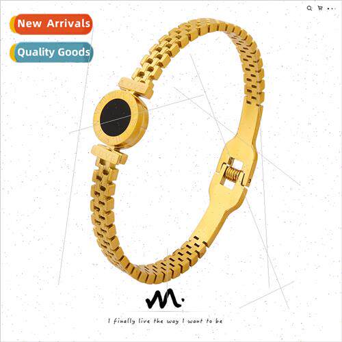 Fashion ins not lose color niche bracelet tanium steel gold-