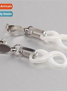 316L tanium steel ceramic mix match earrings Pair 8 word dro