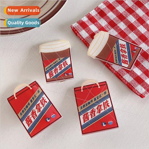 Sauce latte hair clips burst fire duckbill clip coffee fun b