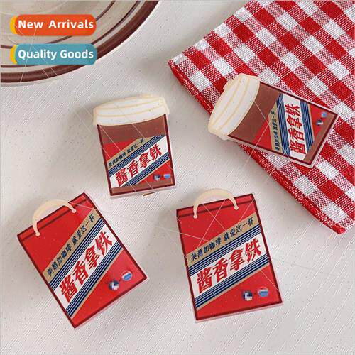 Sauce latte hair clips burst fire duckbill clip coffee fun b