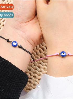 Europe New Wax Rope Devil Eye Couple Bracelet Pair Men Women