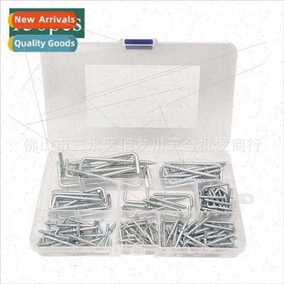 150pcs box Screw-in Square Hooks Tapping Hooks zinc die blue