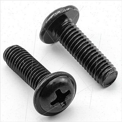 304 Phillips round head wh pads black screws pan head black
