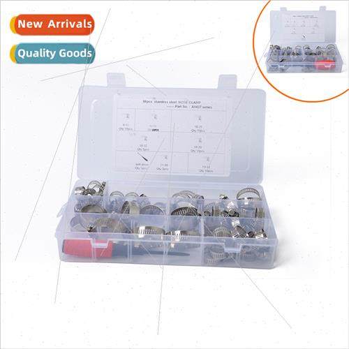 54pcs-american 6 sizes stainless steel hose bands wh screwdr